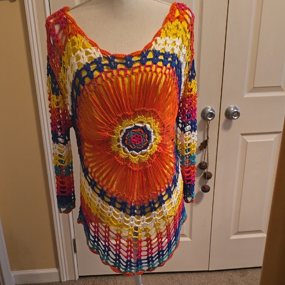 Multicolor Crochet Women's Blouse